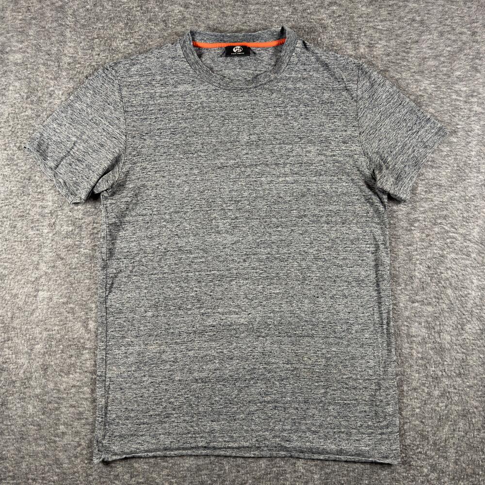 Paul Smith Shirt Mens Small Gray Marled Cotton Crewneck Tee T-Shirt Soft Casual